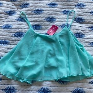 Turquoise crop top